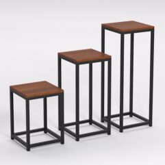 Подставка для цветов №7 в стиле ЛОФТ, Орех