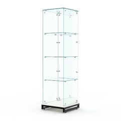 Витрина стеклянная ЛОФТ СТИЛЬ ХИТ ПРОДАЖ №4 (без дверки, задняя стенка - зеркало), Белый