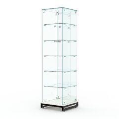 Витрина стеклянная ЛОФТ СТИЛЬ ХИТ ПРОДАЖ №504 (без дверки, задняя стенка - зеркало), Белый
