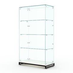 Витрина стеклянная ЛОФТ СТИЛЬ ХИТ ПРОДАЖ №6 (без дверок, задняя стенка - стекло), Белый