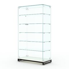 Витрина стеклянная ЛОФТ СТИЛЬ ХИТ ПРОДАЖ №506 (без дверок, задняя стенка - стекло), Белый