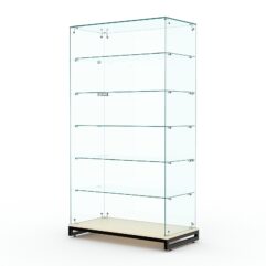 Витрина стеклянная ЛОФТ СТИЛЬ ХИТ ПРОДАЖ №506 (без дверок, задняя стенка - стекло), Крем Вайс