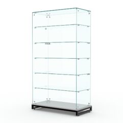 Витрина стеклянная ЛОФТ СТИЛЬ ХИТ ПРОДАЖ №506 (без дверок, задняя стенка - стекло), Серый