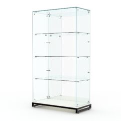 Витрина стеклянная ЛОФТ СТИЛЬ ХИТ ПРОДАЖ №8 (без дверок, задняя стенка - зеркало), Белый
