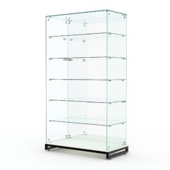 Витрина стеклянная ЛОФТ СТИЛЬ ХИТ ПРОДАЖ №508 (без дверок, задняя стенка - зеркало), Белый