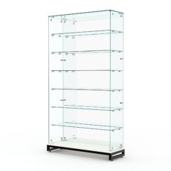 Витрина стеклянная ЛОФТ СТИЛЬ ХИТ ПРОДАЖ №12 (без дверок, задняя стенка - зеркало), Белый