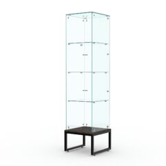 Витрина стеклянная ЛОФТ СТИЛЬ ПОДИУМ №110 (без дверки, задняя стенка - стекло), Дуб Венге