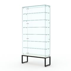 Витрина стеклянная ЛОФТ СТИЛЬ ПОДИУМ №135 (без дверок, задняя стенка - стекло), Белый