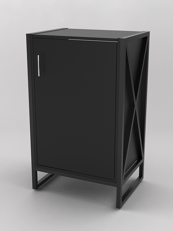 Торговый проходной прилавок Вход-Выход ЛОФТ СТИЛЬ, Черный