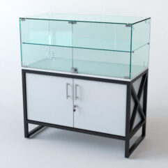 Прилавок ЛОФТ СТИЛЬ №101 (с дверками), Белый (с белой кромкой)