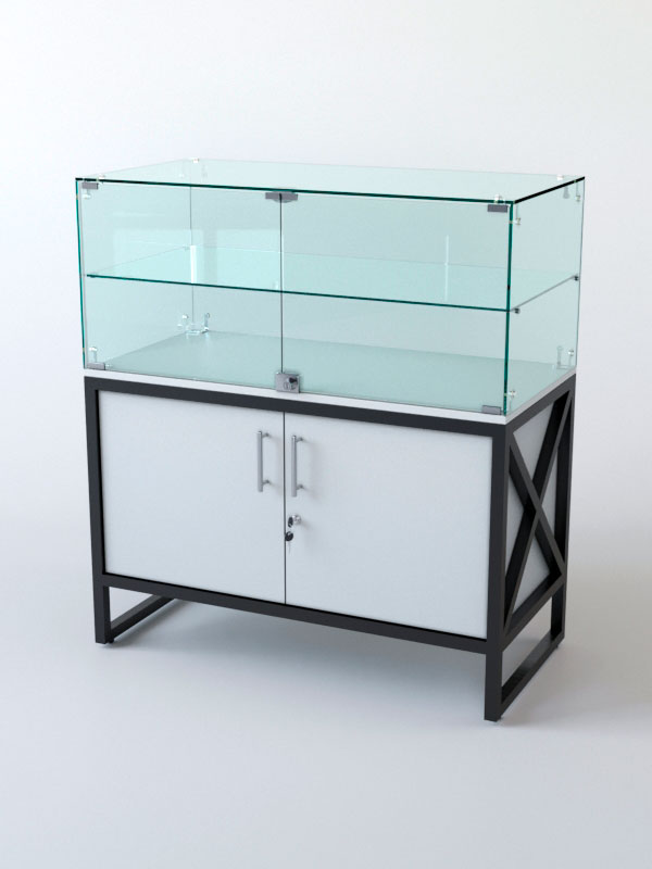 Прилавок ЛОФТ СТИЛЬ №101 (с дверками), Белый (с белой кромкой)