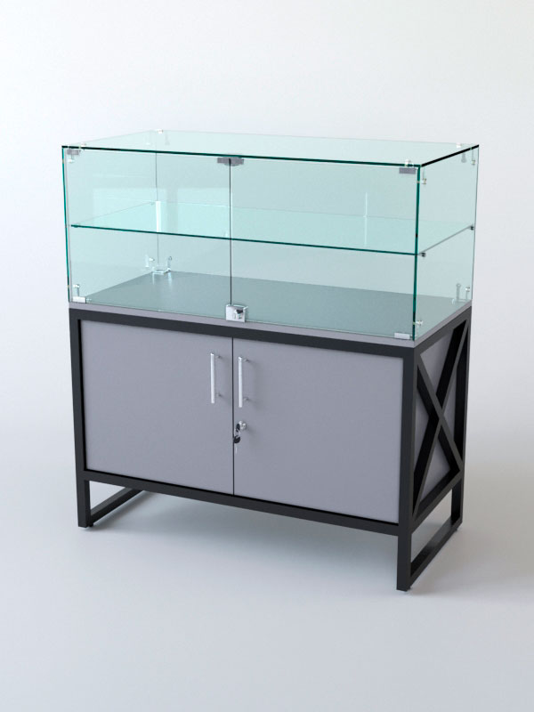 Прилавок ЛОФТ СТИЛЬ №101 (с дверками), Серый