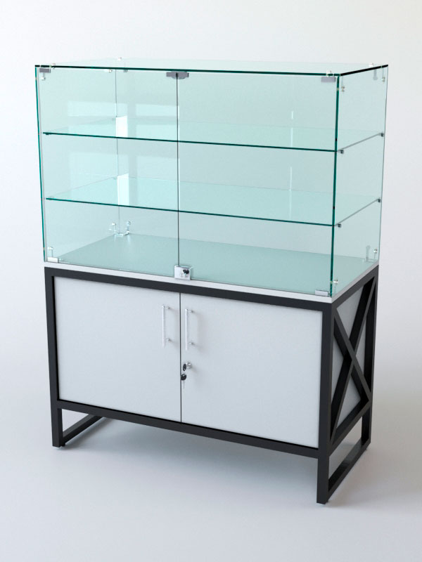 Прилавок ЛОФТ СТИЛЬ №127 (с дверками), Белый (с белой кромкой)