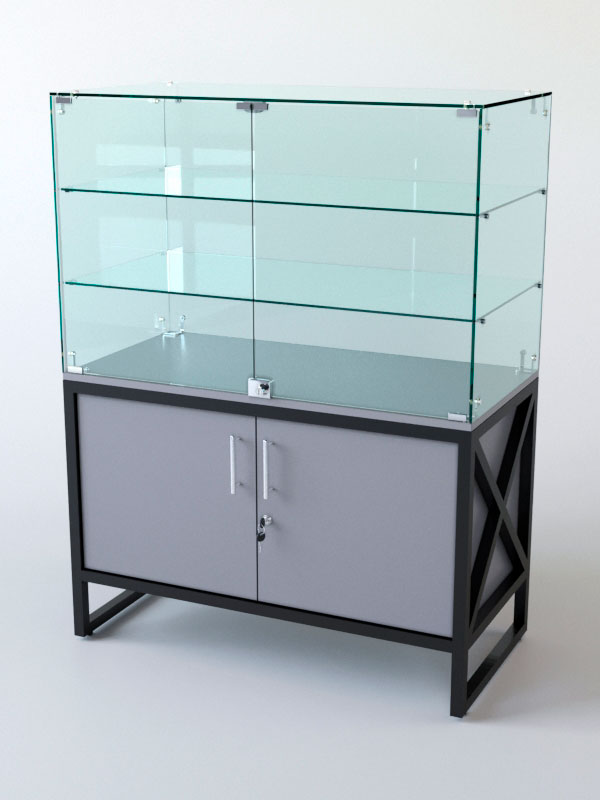 Прилавок ЛОФТ СТИЛЬ №127 (с дверками), Серый