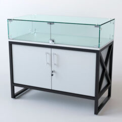 Прилавок ЛОФТ СТИЛЬ №114 (с дверками), Белый (с белой кромкой)