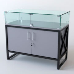 Прилавок ЛОФТ СТИЛЬ №114 (с дверками), Серый