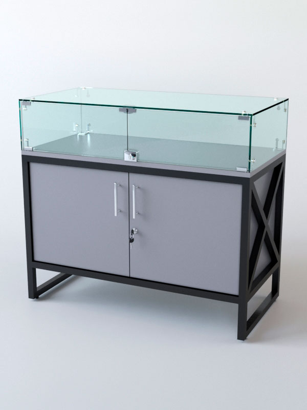 Прилавок ЛОФТ СТИЛЬ №114 (с дверками), Серый