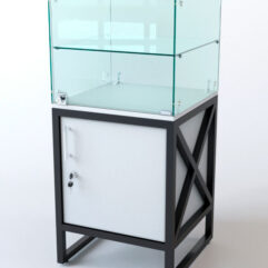 Прилавок ЛОФТ СТИЛЬ №110 (с дверкой), Белый (с белой кромкой)