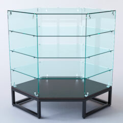 Прилавок угловой ЛОФТ СТИЛЬ №19 шестигранный (без дверок), Дуб Венге