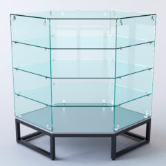 Прилавок угловой ЛОФТ СТИЛЬ №19 шестигранный (без дверок), Серый