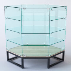 Прилавок угловой ЛОФТ СТИЛЬ №119 шестигранный (с дверками), Дуб Сонома