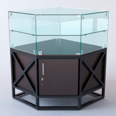 Прилавок угловой ЛОФТ СТИЛЬ №104 пятигранный (с дверками), Дуб Венге