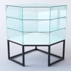 Прилавок угловой ЛОФТ СТИЛЬ №5 пятигранный (без дверок), Белый (с белой кромкой)