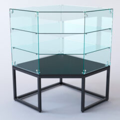 Прилавок угловой ЛОФТ СТИЛЬ №5 пятигранный (без дверок), Черный