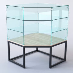 Прилавок угловой ЛОФТ СТИЛЬ №5 пятигранный (без дверок), Дуб Сонома