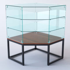 Прилавок угловой ЛОФТ СТИЛЬ №5 пятигранный (без дверок), Орех