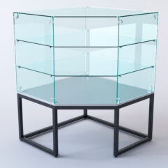 Прилавок угловой ЛОФТ СТИЛЬ №5 пятигранный (без дверок), Серый