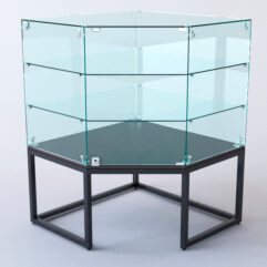 Прилавок угловой ЛОФТ СТИЛЬ №105 пятигранный (с дверками), Дуб Венге