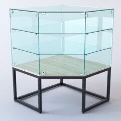 Прилавок угловой ЛОФТ СТИЛЬ №105 пятигранный (с дверками), Дуб Сонома