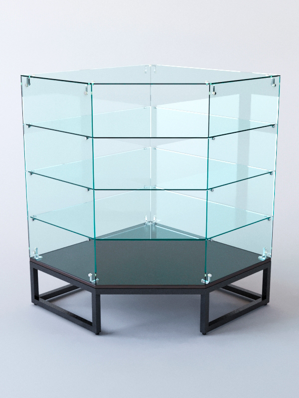 Прилавок угловой ЛОФТ СТИЛЬ №6 пятигранный (без дверок), Дуб Венге