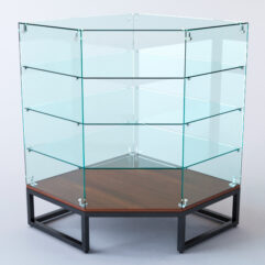 Прилавок угловой ЛОФТ СТИЛЬ №6 пятигранный (без дверок), Орех