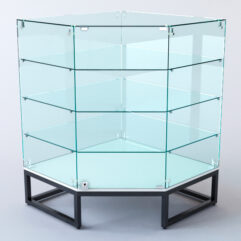 Прилавок угловой ЛОФТ СТИЛЬ №106 пятигранный (с дверками), Белый (с белой кромкой)