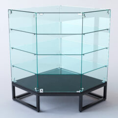 Прилавок угловой ЛОФТ СТИЛЬ №106 пятигранный (с дверками), Черный