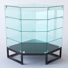 Прилавок угловой ЛОФТ СТИЛЬ №106 пятигранный (с дверками), Дуб Венге