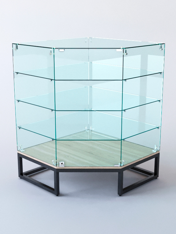 Прилавок угловой ЛОФТ СТИЛЬ №106 пятигранный (с дверками), Дуб Сонома