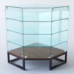 Прилавок угловой ЛОФТ СТИЛЬ №106 пятигранный (с дверками), Орех