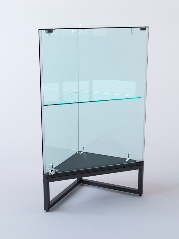 Прилавок угловой ЛОФТ СТИЛЬ №1 трёхгранный (с дверкой), Черный