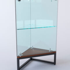 Прилавок угловой ЛОФТ СТИЛЬ №1 трёхгранный (с дверкой), Орех