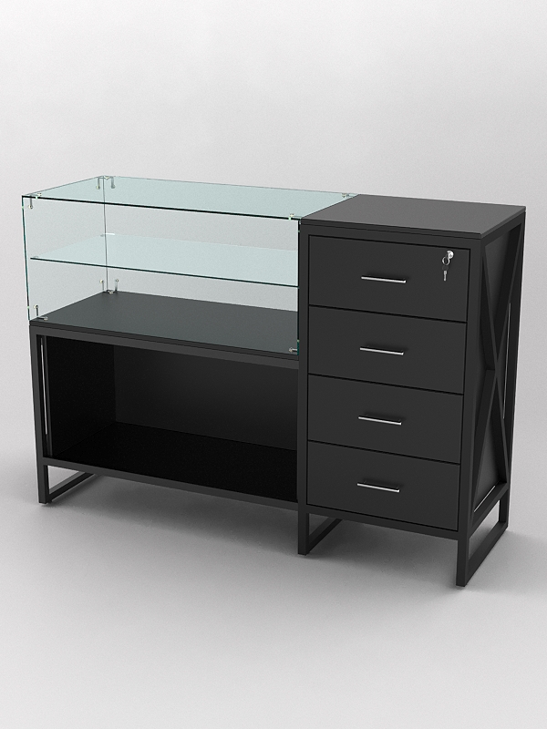 Прилавок ЛОФТ СТИЛЬ №1+13, Черный