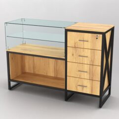 Прилавок ЛОФТ СТИЛЬ №1+13, Дуб Золотистый