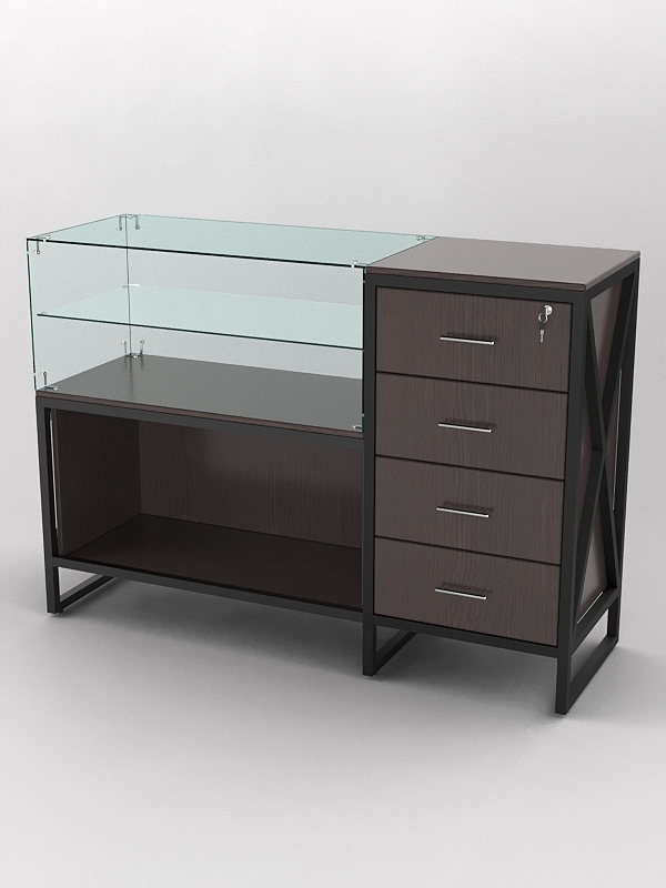 Прилавок ЛОФТ СТИЛЬ №1+13, Дуб Венге