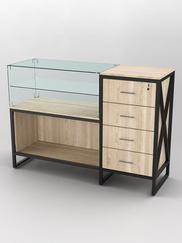 Прилавок ЛОФТ СТИЛЬ №1+13, Дуб Сонома