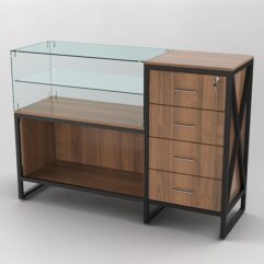 Прилавок ЛОФТ СТИЛЬ №1+13, Орех