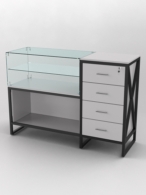 Прилавок ЛОФТ СТИЛЬ №1+13, Серый