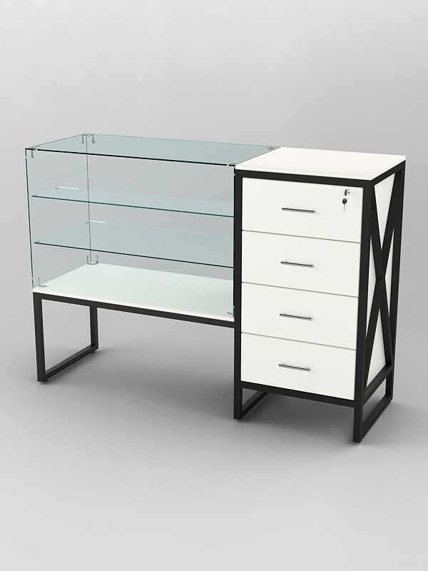 Прилавок ЛОФТ СТИЛЬ №2+13, Белый