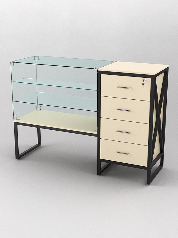 Прилавок ЛОФТ СТИЛЬ №2+13, Крем Вайс